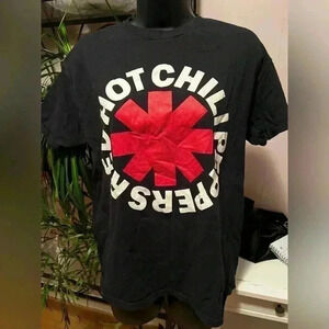 RED HOT CHILI PEPPERS ASTERISK LOGO T-SHIRT Men's Sz Medium Short Sleeve
